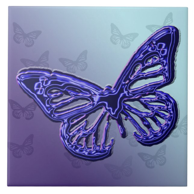 Purple Butterfly Tile (Front)