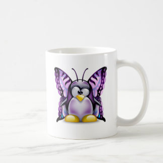 Purple Butterfly Tux (Linux Tux) Coffee Mug