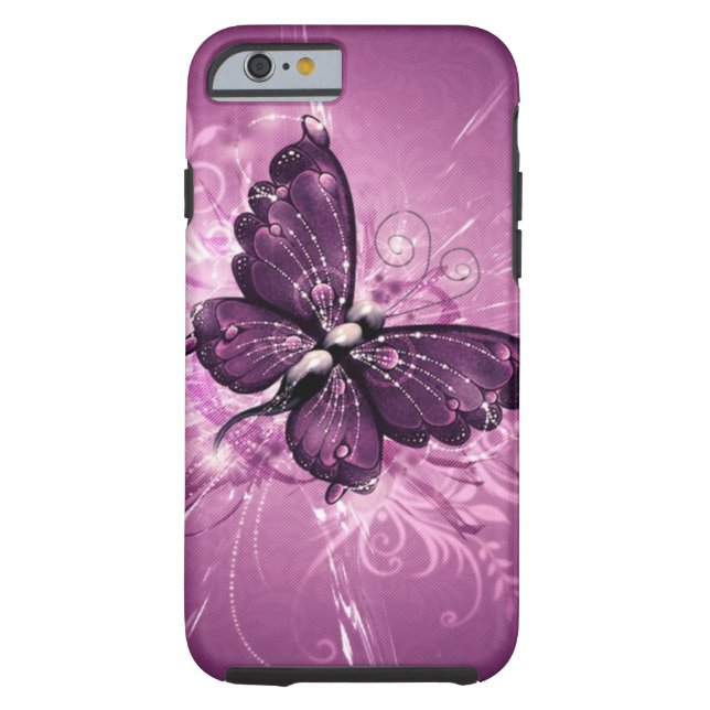purple butterfly vector art Case-Mate iPhone case (Back)