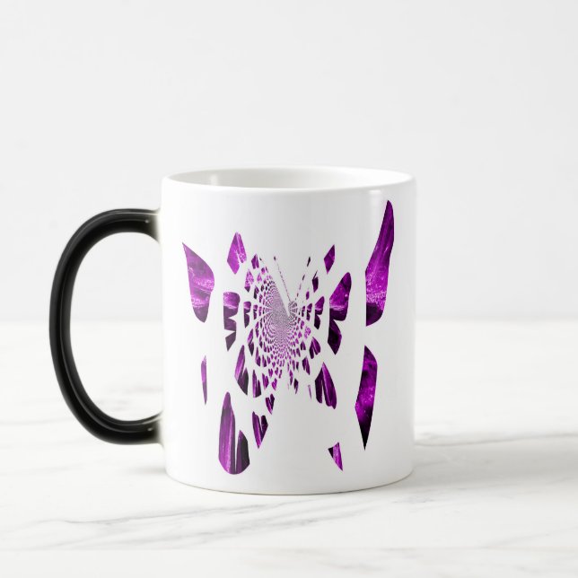 Purple Butterfly Wings Magic Mug (Left)