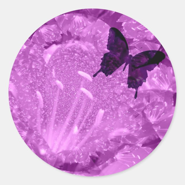Purple Butterfly Wings Sticker (Front)