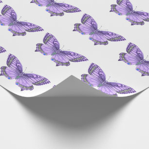 Purple Butterfly  Wrapping Paper