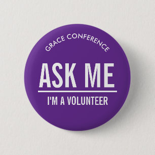 Purple Buttons for Volunteers