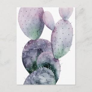 Purple Cactus Postcard
