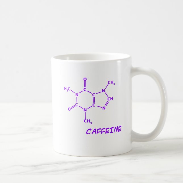 Purple Caffeine Molecule Mug (Right)