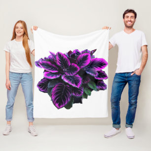 PURPLE CALATHEA  FLEECE BLANKET