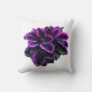PURPLE CALATHEA  THROW PILLOW