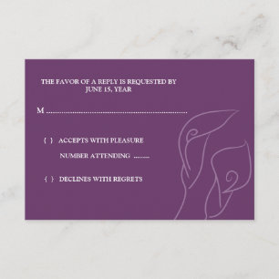 Purple Calla Lilies RSVP card