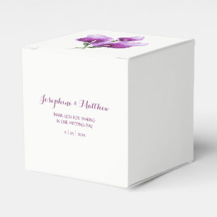 Purple Calla Lily Floral Wedding Favor Box
