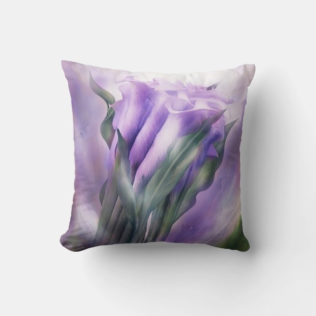 Purple Callas Decorator Art Pillow (Front)