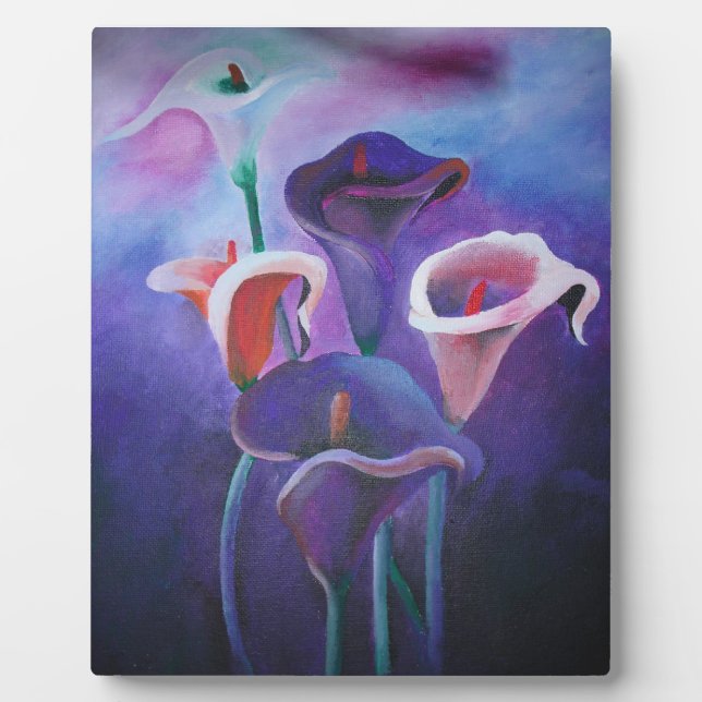 Purple Callas Lilac And Purple Art Plaque (Front)