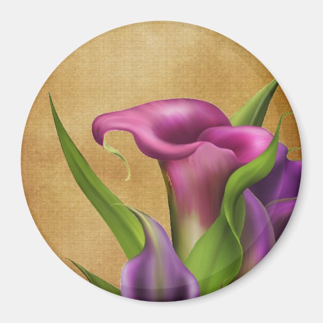 Purple Callas Magnet (Front)