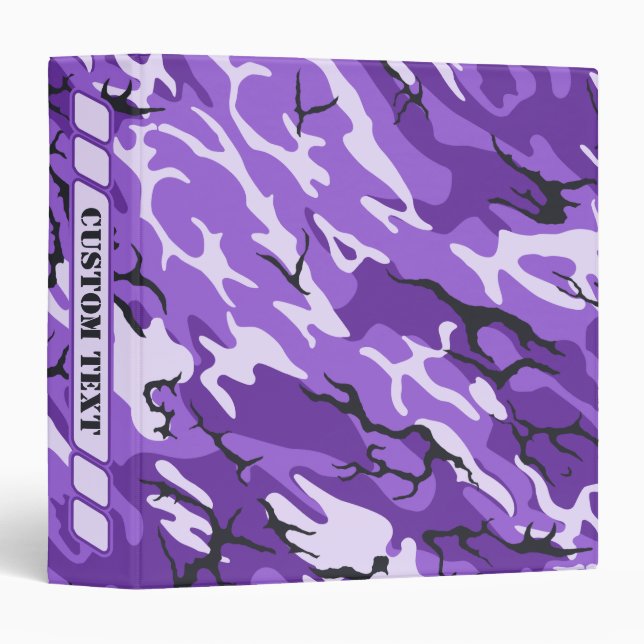 Purple Camo Binder w/ Custom Title (Front/Spine)