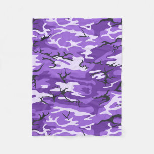 Purple Camo Fleece Blanket