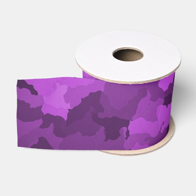 Purple Camo Grosgrain Ribbon (Spool)