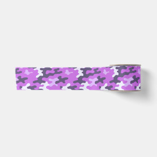 Purple Camo Satin Ribbon