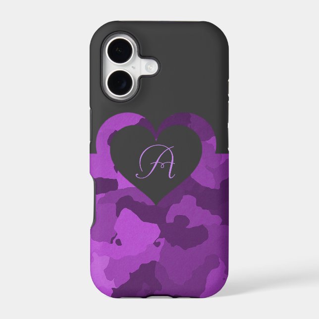 Purple Camo with Customizable Monogram (Back)