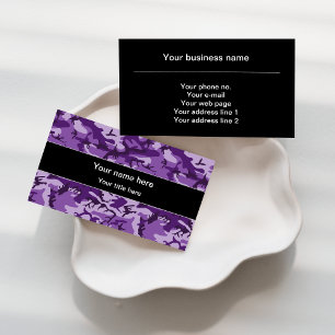 Purple Camouflage, Camouflage, Military, Army Business Card