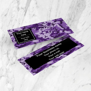 Purple Camouflage, Camouflage, Military, Army Mini Business Card
