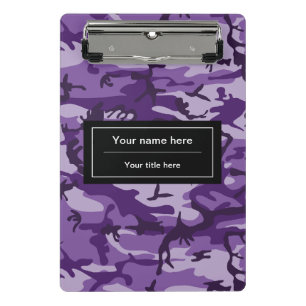 Purple Camouflage, Camouflage, Military, Army Mini Clipboard