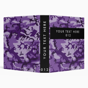 Purple Camouflage, Military, Army Binder