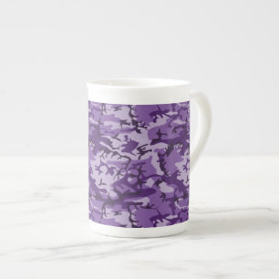 Purple Camouflage, Military, Army Bone China Mug