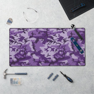 Purple Camouflage, Military, Army Desk Mat