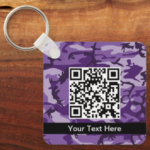 Purple Camouflage, Military, Army Keychain