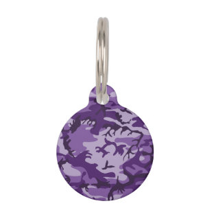 Purple Camouflage, Military, Army Pet Tag