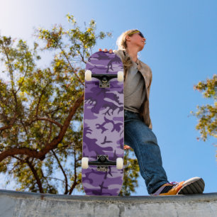 Purple Camouflage, Military, Army Skateboard