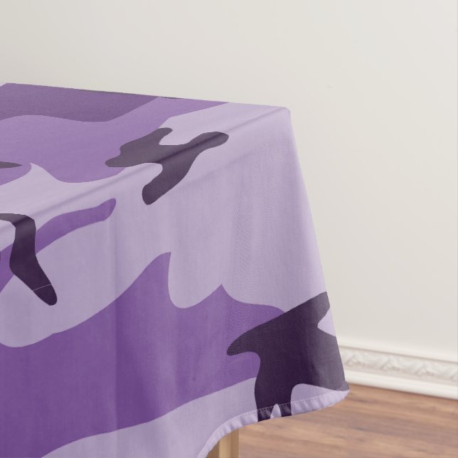 Purple Camouflage, Military, Army Tablecloth (In Situ)