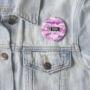 Purple Camouflage Pattern 2 Inch Round Button