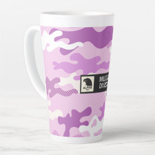 Purple Camouflage Pattern Latte Mug