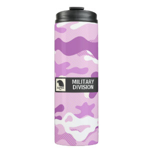 Purple Camouflage Pattern Thermal Tumbler