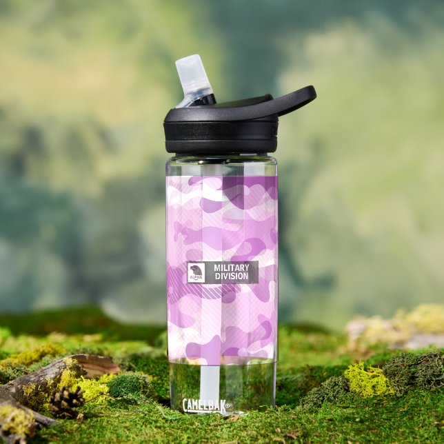 Purple Camouflage Pattern Water Bottle (Outdoor (Rotated))