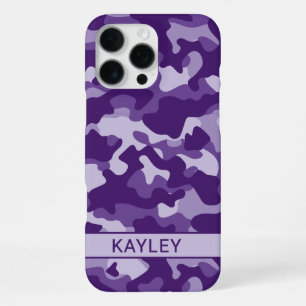 Purple Camouflage Personalized iPhone 16 Pro Max Case