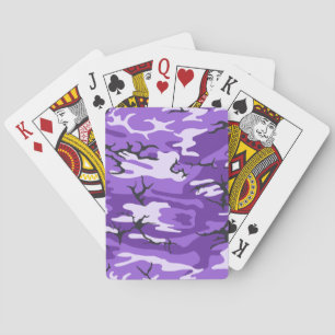 Purple Camouflage Playing Cards