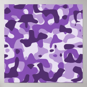 Purple Camouflage Poster