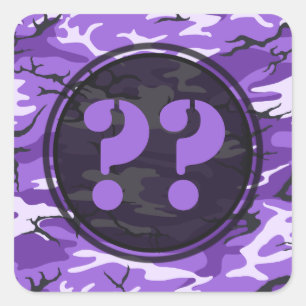 Purple Camouflage Sticker with Custom Symbols