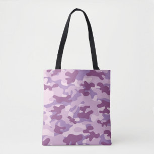 Purple Camouflage Tote Bag