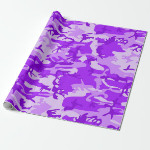 Purple Camouflage Wrapping Paper
