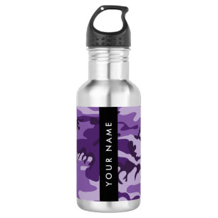 Purple Camouflage Your name Personalize 532 Ml Water Bottle