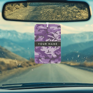 Purple Camouflage Your name Personalize Air Freshener