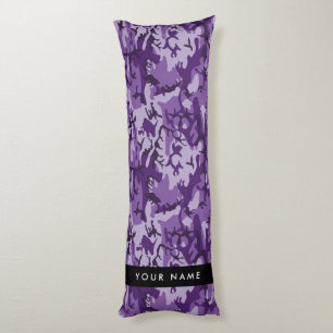 Purple Camouflage Your name Personalize Body Pillow