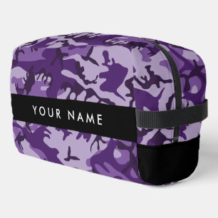 Purple Camouflage Your name Personalize Dopp Kit