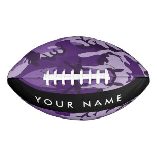 Purple Camouflage Your name Personalize Football