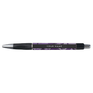Purple Camouflage Your name Personalize Pen