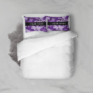 Purple Camouflage Your name Personalize Pillowcase