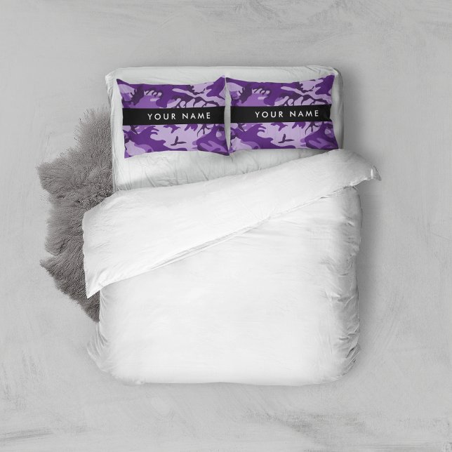 Purple Camouflage Your name Personalize Pillowcase (Creator Uploaded)