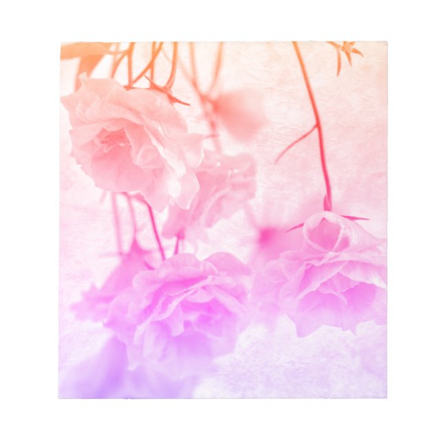 Purple Campanella Flowers Macro Notepad (Front)